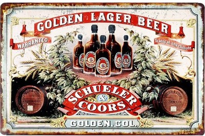 Golden Lager Beer Advertising Art Tin Sign All Metal up to 12x 18''