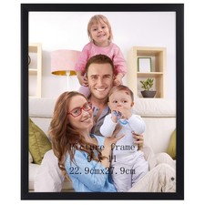9x11 Picture Frame Black 9 by 11 Thin Photo Frame for Wall Tabletop Display S...