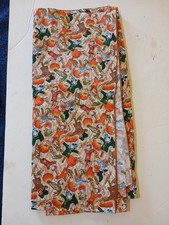 84" 88" Fall Harvest Tablecloth 100 Cotton With Pumpkins,scarecrows,wheat,corn