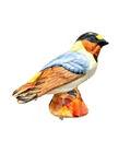 Vintage Stangl Pottery Birds Ceramic Cliff Sparrow Figurine Signed Numbered Art