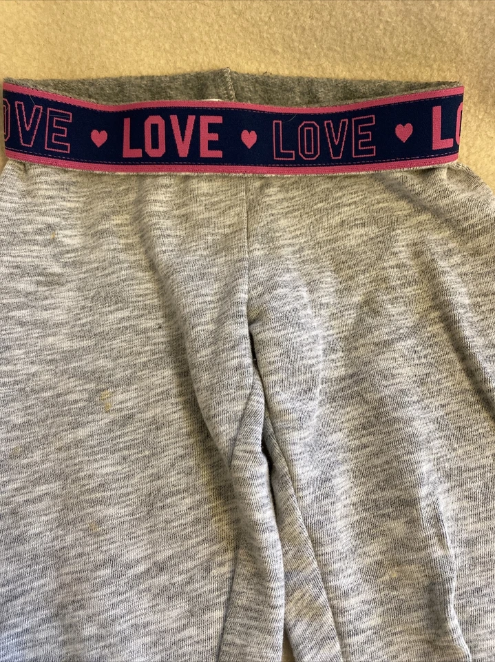 DANSKIN Niñas Gris LOV Cintura Joggers PANTALONES DE CHÁNDAL PANTALONES DE CHÁNDAL Talla XS 4-5 Foto 2 de 3