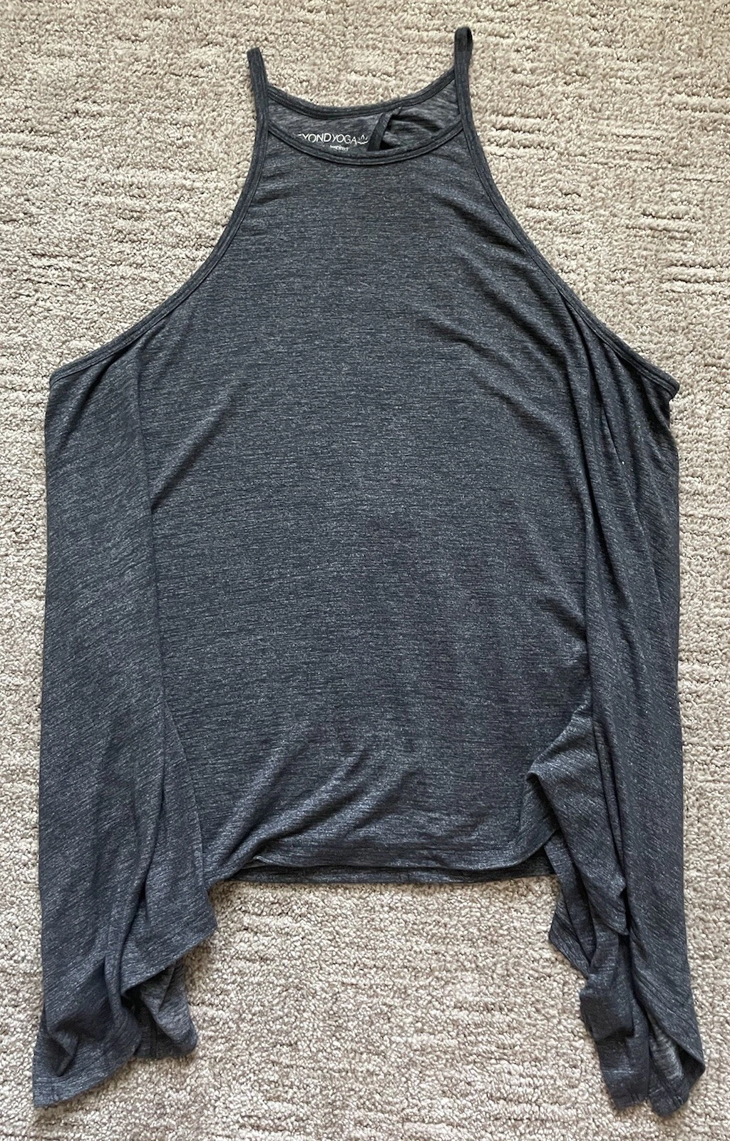 beyond-yoga double pointed keyhole soft workout flowy tank-top