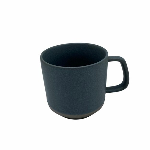 Tasse Becher mit Henkel in Steinoptik, anthrazit mit braunem Akzent, Mondex - Bild 2 von 3