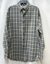 BILL BLASS Blue Long Sleeve Button Collar Dress Shirt Men's Sz Large L FAST SHIP