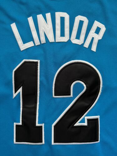 American League Francisco Lindor #12 2017 All-Star Game Trikot Majestic 5XL blau - Bild 5 von 9