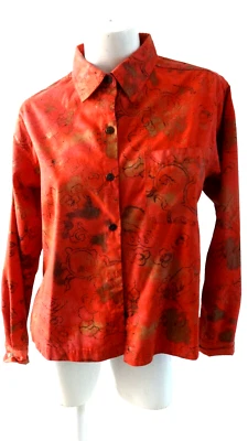Chemisier Floral Rouge Et Or Pour Femmes Chico's Taille 1 - Photo 1/4