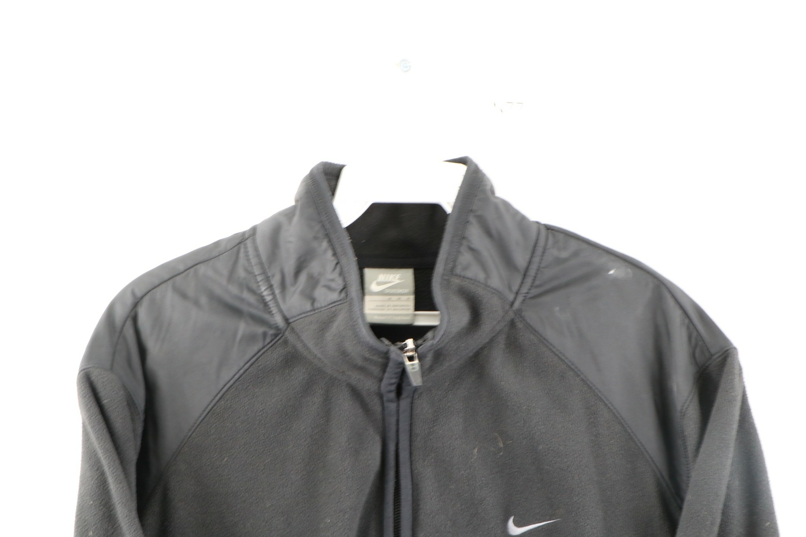 SACAI X NIKE Giacca Pile Vintage Nike Uomo Medium Travis Scott Mini Swoosh Full Zip Nero