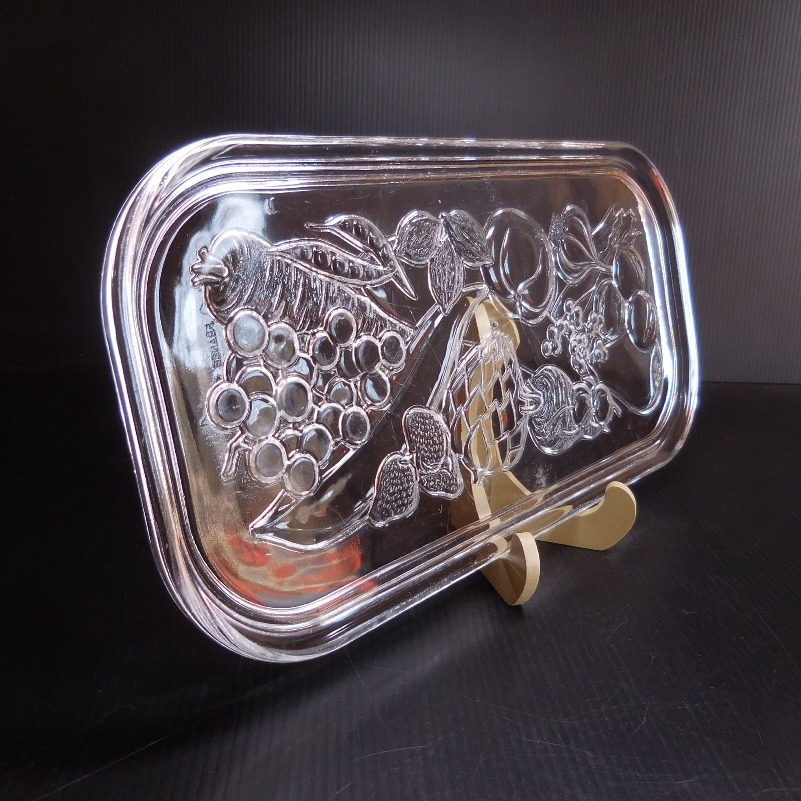 Plano Servicio Rectangular Vaso Fruta Vegetal Arte Deco Mesa Cocina Casa N7575