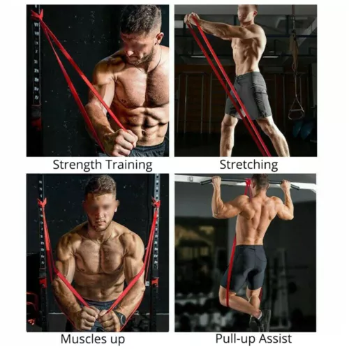 5PCS Heavy Duty Resistance Bands Gym Yoga Loop Strength Fitness Exercise Workout - Bild 13 von 19