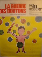 AFFICHE ORIGINALE D'EPOQUE.LA GUERRE DES BOUTONS.FILMYVES ROBERT SAVIGNAC. 1962