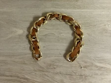 Mark and Graham Build Your Bag Shoulder Strap Chain Camel Leather