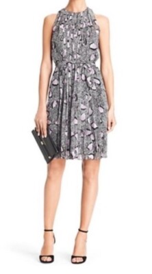 NWT DVF Diane Von Furstenberg Ria Cheetah Island Ombré Lavender Dress Size 12