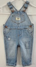 Osh Kosh B'gosh Vestbak Denim Overalls Baby 6 Months Diaper Snaps