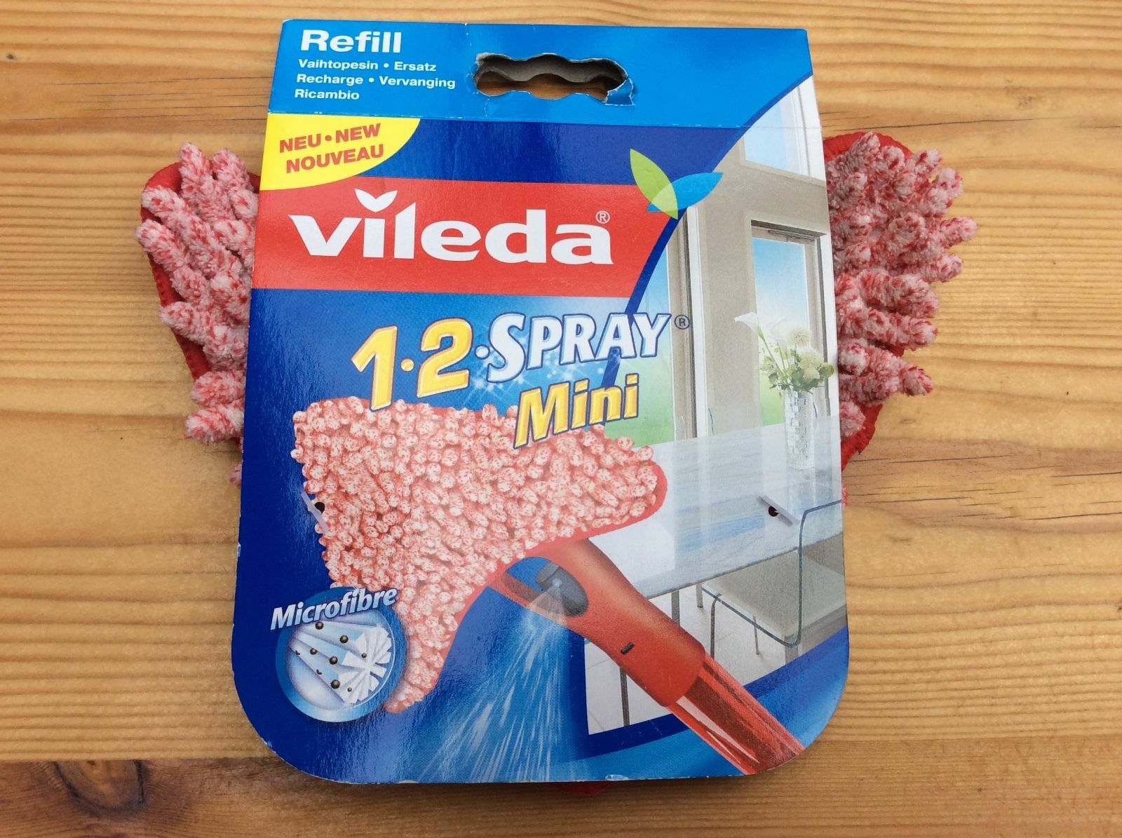 VILEDA 12 Spray Mini Replacement Refill Pad Microfibre Spray Wipe