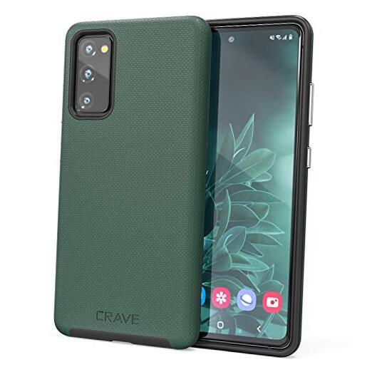 Dual Guard for Samsung Galaxy S20 FE Case, Shockproof Protection Forest Green