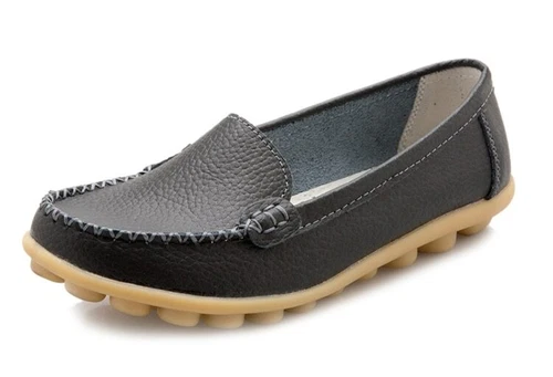 Women's Genuine Leather Casual Shoes Flat Loafers Non-slip loafers size 4.5 - 12 - Picture 19 of 60