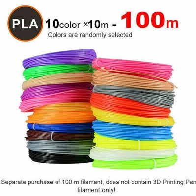 100M Drucker Filament für 3D Stift PLA ABS 1.75mm 10 Farben 3D-Pen Starter set .