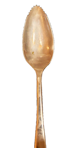 EPNS A1 Sheffield England Silver Plated Grapefruit Spoon Serrated Tip Spoon 5"