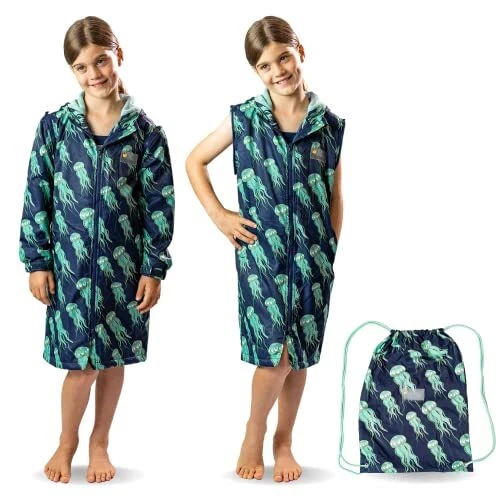 Unisex Swim Parka Free Swim Bag Water Resistant Warm Coat Water