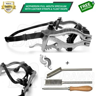 DAWNPROMED Equine Dental McPherson Mouth Speculum Horse Gag Float 4000 Series German Grade