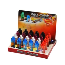 24 Boxed Mixed Color Glass Storage Bottles Outdoor Travel Dispenser Bottles