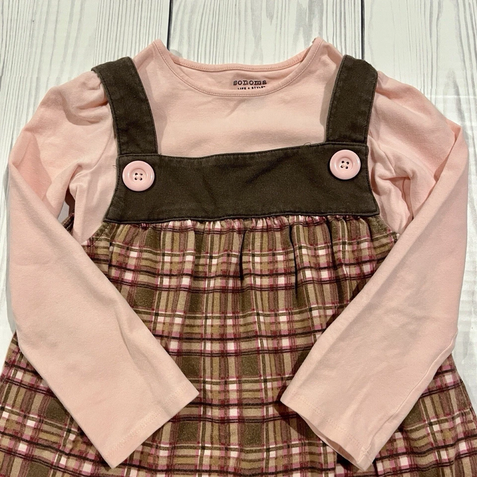 Lote de 2 zapatos de ballet a cuadros y denim rosa a cuadros talla 6 para niñas diseño Foto 4 de 4