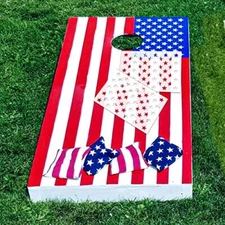 3 Sizes American Flag 50 Stars Stencil Template for Painting on Wood Crafts