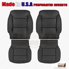 2014 to 2019 GMC Sierra DENALI Driver Passenger Perforated Leather Cover Black
