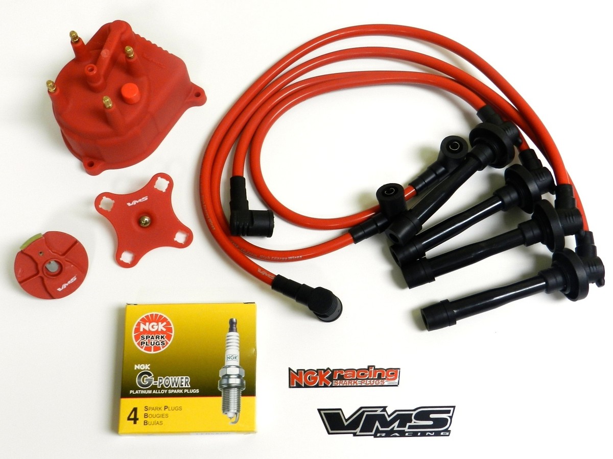 DISTRIBUTOR CAP ROTOR SPARK PLUG WIRE KIT FOR 99-00 HONDA CIVIC