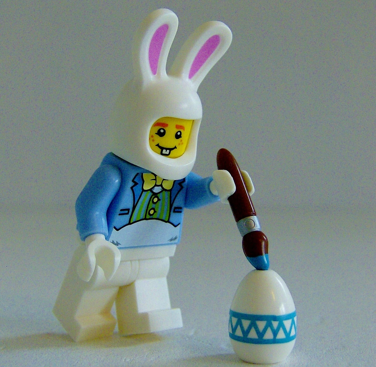 Lego Easter Bunny Mini Figure with Easter Egg Paintbrush eBay