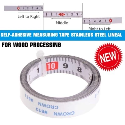 Miter Saw Track Tape Measure Self Adhesive Backing Metric Steel Ruler 1M-2M