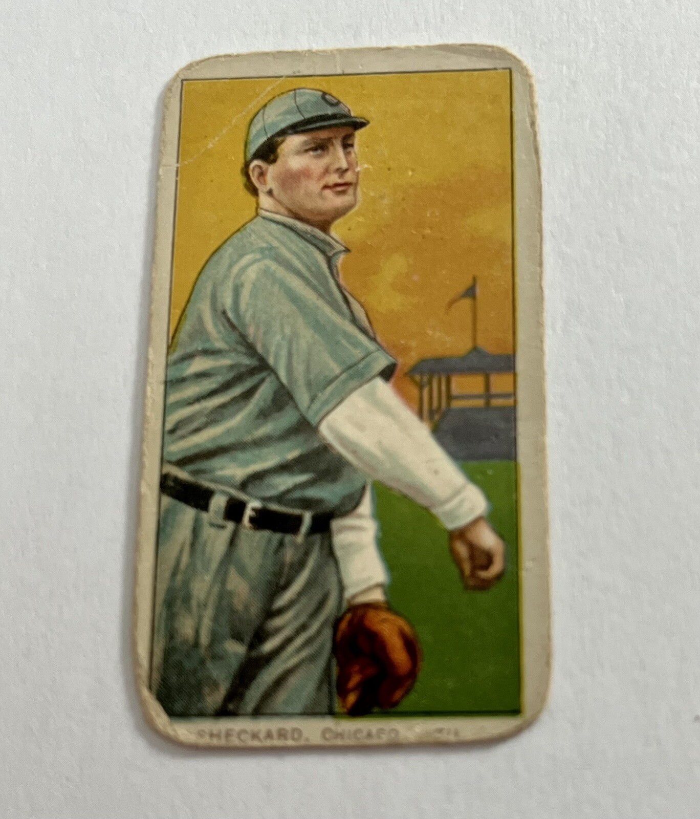 1909-11 t206 baseball cards original   JIMMY SHECKARD/Glove Showing Chicago Cub