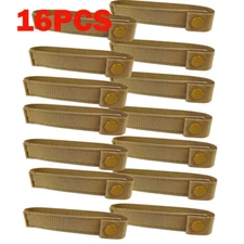 16PCS 6" MOD MOLLE PALS Modular Web Gear Replacement Tie Straps Brown New