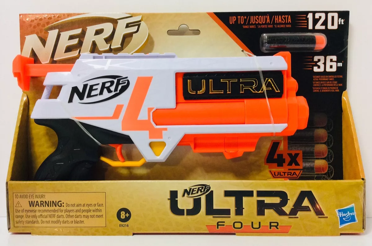 Nerf Ultra Four Blaster, Includes 4 Official Nerf Darts 