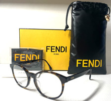 BRAND NEW FENDI FE 50031I 052 HAVANA-GOLD ROUND AUTHENTIC EYEGLASSES FRAME 50-18