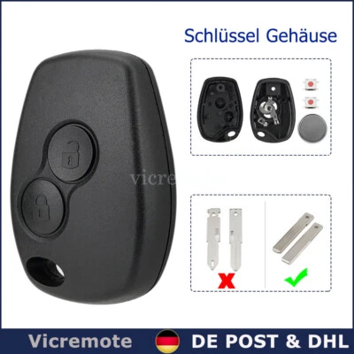 Schlüssel Ersatz 2 Tasten Gehäuse für Renault Twingo Kangoo Modus Trafic Master