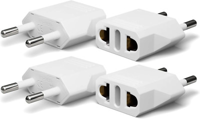 Adaptador de Enchufe Viaje Europa a EE. UU. con Conversor de Salida Paquete de 4