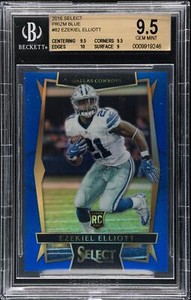 2016 Panini Select Ezekiel Elliott Prizm Blue #82 /149 BGS 9.5 Rookie RC