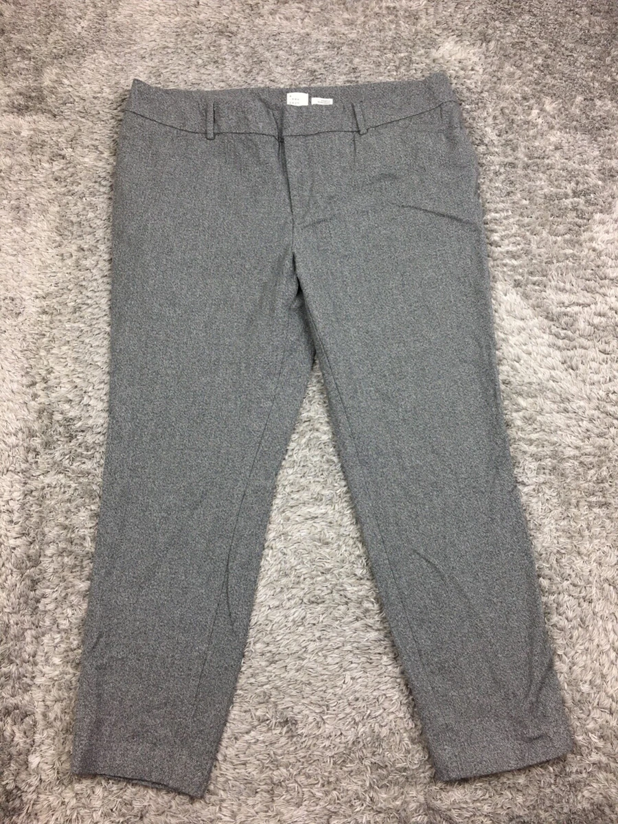 A New Day Cropped Dress Pants Womens Size 18 Gray Stretch Skinny