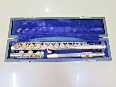 【総銀製】YAMAHA YFL43 Eメカ　フルート ヤマハ　SILVER Yamaha Flute YFL-43 silver Musical instrument with Hard Case