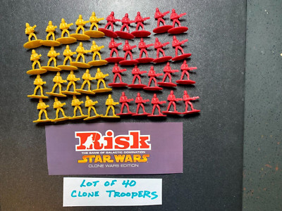 Risk Star Wars Clone Wars CLONE TROOPERS LOT OF 40 Game Replacement ...