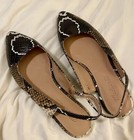 Madewell The Margot Slingback Flat in Snake Embossed Leather New Size 6 — photo 3