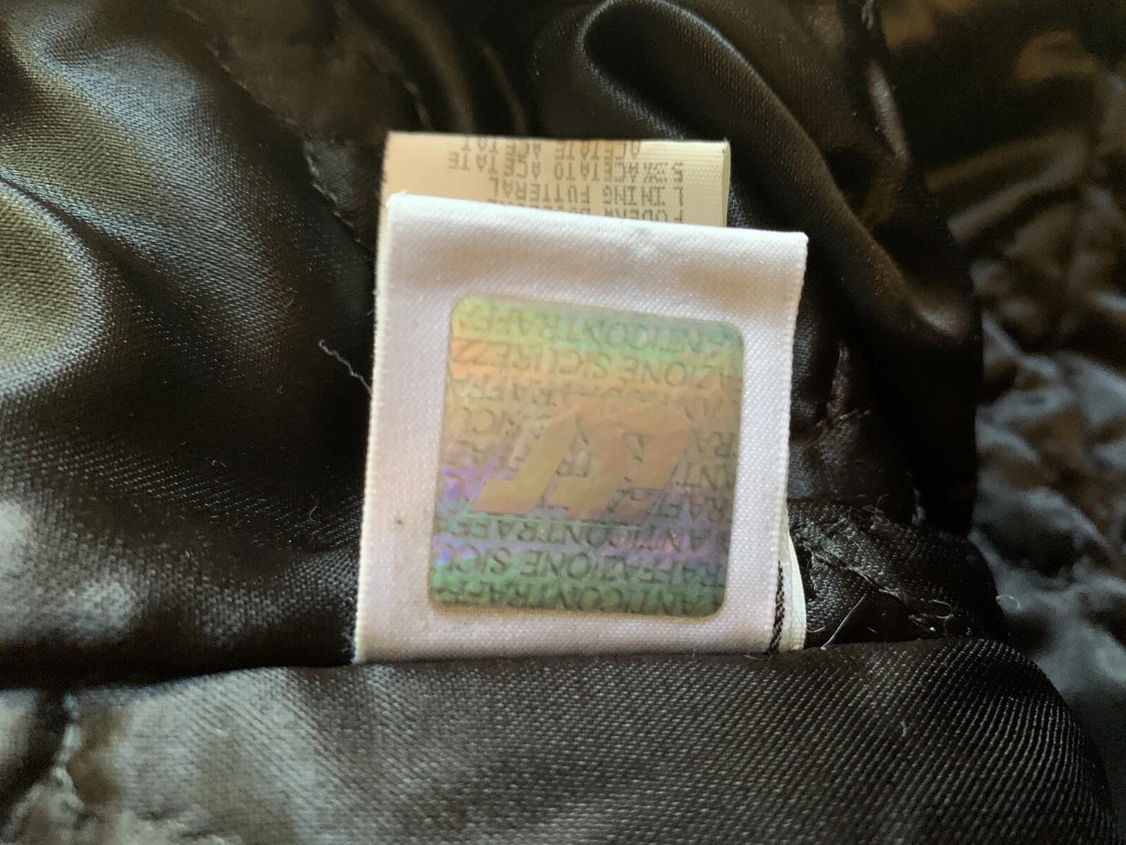 Versace cappotto nero trapuntato con cappuccio (L)