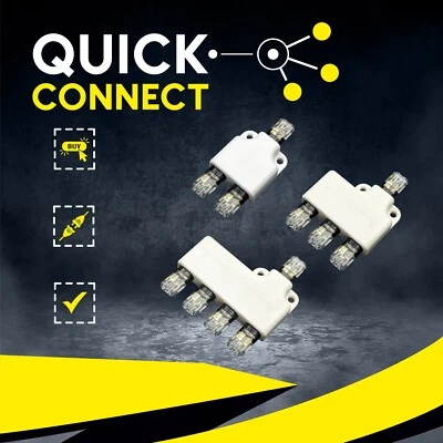 2LIMITED CARPARTS 2/3/4-fach Y-Kabelverteiler Splitter Hub KFZ LED Stecker 2 polig Steckverbinder