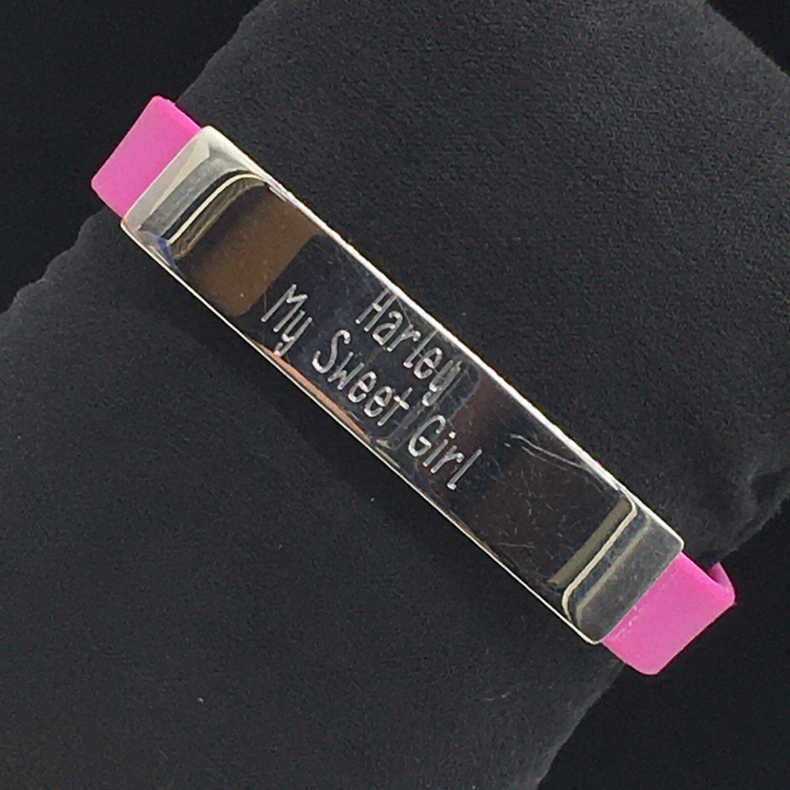 Rustic Cuff Charay Bracelet Monogramed Slider "Ha… - image 2