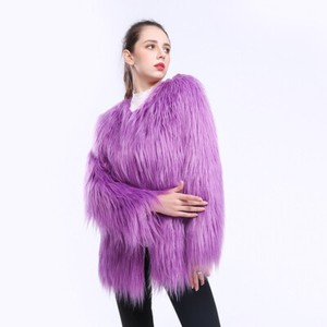 fluffy purple coat