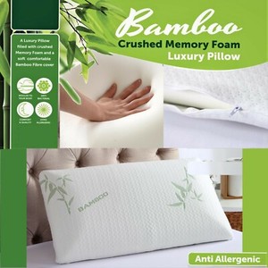 Bamboo Memory Foam Pillow Anti NEW BAMBOO MEMORY Foam Pillow, Anti