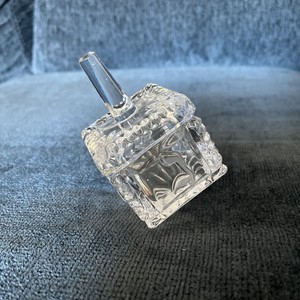  VTG/ Hanukkah Dreidel - crystal WATERFORD? Paperweight 
