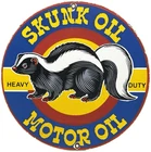 VINTAGE SKUNK OIL PORCELAIN SIGN HEAVY DUTY DEALERSHIP GAS STATION MOTOR OIL