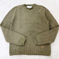 Gucci Square G Logo Embroidered Distressed Knit Sweater from Japan Tops